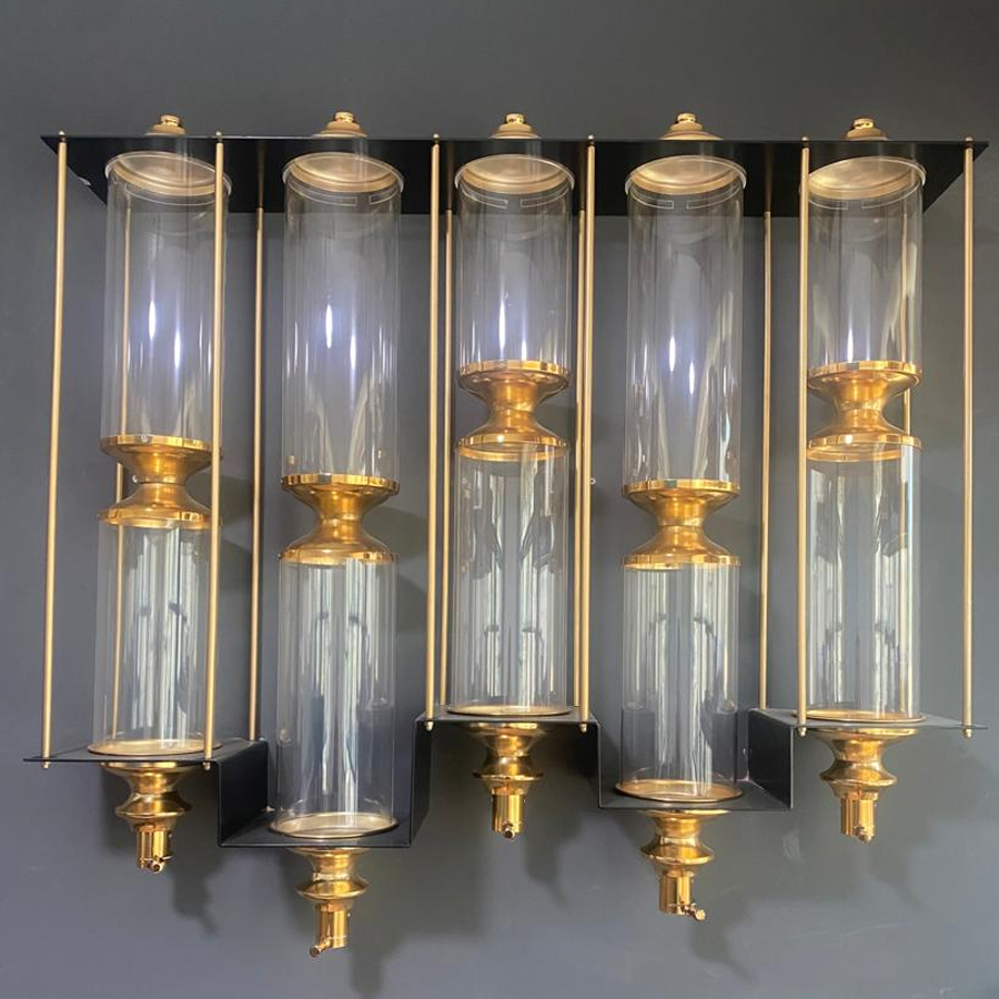 Glass & Cylindric Plexi Copper Covered Dispensers No: 28